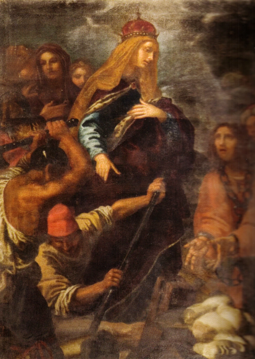 Sant'Slena che guida gli scavi per il ritrovamento della santa croce - chiesa dei Santi Michele e Gaetano